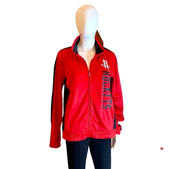 Houston Rockets red ladies NBA jacket size size large - Picture 1 of 9